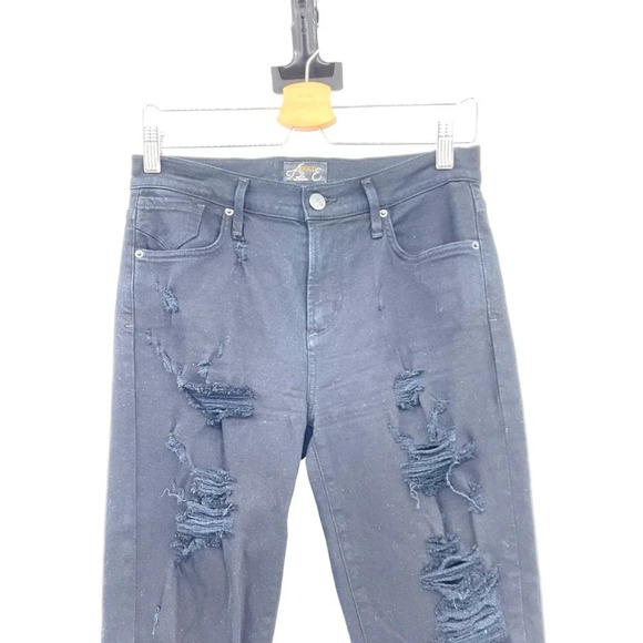 Agolde Sophie Skinny Jeans High Rise Distressed Moonstruck Wash Black Size 28 - Picture 4 of 12